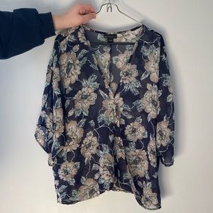 Metaphor Floral Kimono Blouse